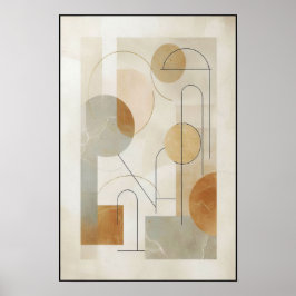 破壊されたアーストーン幾何学 ポスター