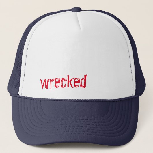 破壊されたトラック運転手の帽子 キャップ (正面)