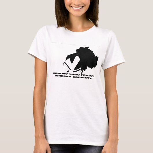 破壊された節酒 Tシャツ (正面)