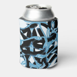 破壊された青と黒のスクラップまたはテープ 缶クーラー