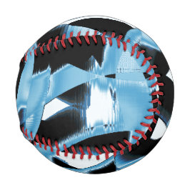 破壊された青と黒のスクラップまたはテープ 野球ボール