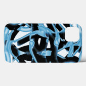 破壊された青と黒のスクラップまたはテープ Case-Mate iPhoneケース (裏面 (横))