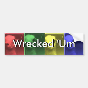 破壊された「Umラマのバンパーステッカー バンパーステッカー