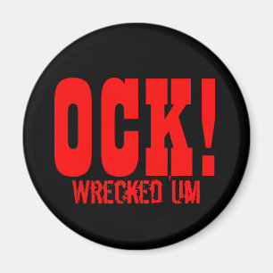 破壊された「Um OCK! 黒い円の磁石 マグネット