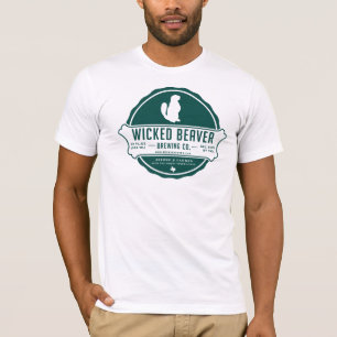 破壊されたTシャツ、ヴィンテージの悪賢いビーバーの醸造 Tシャツ