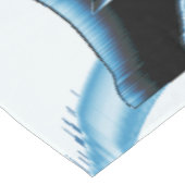 破壊される青と黒のスクラップまたはリボン テーブルクロス (アングル)