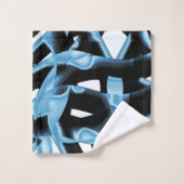 破壊される青と黒のスクラップまたはリボン バスタオルセット (ウォッシュタオル)