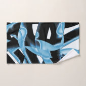 破壊される青と黒のスクラップまたはリボン バスタオルセット (ハンドタオル)