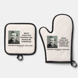 破壊しないニーチェは私を強くする 鍋つかみ&鍋敷きセット