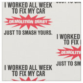 破壊のダービーの粉砕あなたの車 ファブリック (クローズアップ)