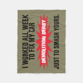 破壊のダービーの粉砕あなたの車 フリースブランケット (正面)