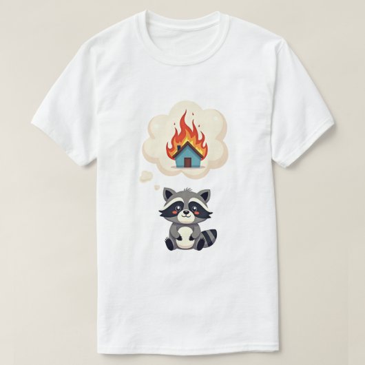 破壊の夢ラクーン暴れ狂い：の夢 Tシャツ (デザイン正面)