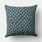 破壊モザイクにさらされた湾曲チェスの正方形 クッション (裏面)