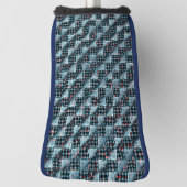 破壊モザイクにさらされた湾曲チェスの正方形 ゴルフヘッドカバー (回転90)