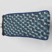 破壊モザイクにさらされた湾曲チェスの正方形 ゴルフヘッドカバー (正面)