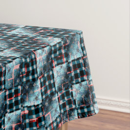 破壊モザイクにさらされた湾曲チェスの正方形 テーブルクロス