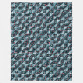 破壊モザイクにさらされた湾曲チェスの正方形 フリースブランケット (正面)