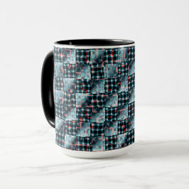 破壊モザイクにさらされた湾曲チェスの正方形 マグカップ