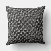 破壊モザイクにさらされた灰色のチェスの正方形 クッション (裏面)