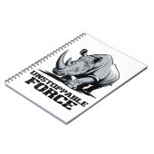 破壊不可能なRhino：強さとパワーを解き放つ ノートブック (左側)