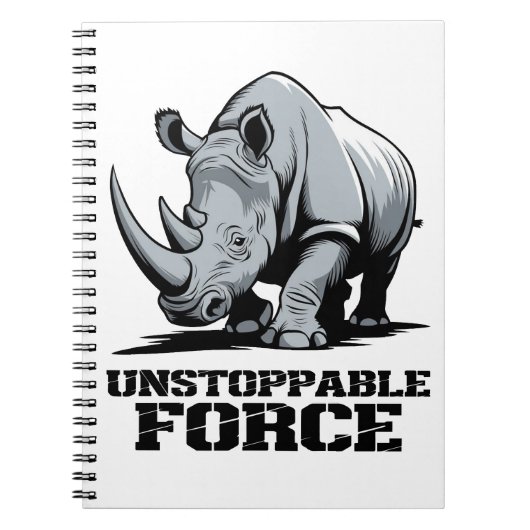 破壊不可能なRhino：強さとパワーを解き放つ ノートブック (正面)