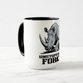 破壊不可能なRhino:強さとパワーを解き放つ マグカップ (正面左)