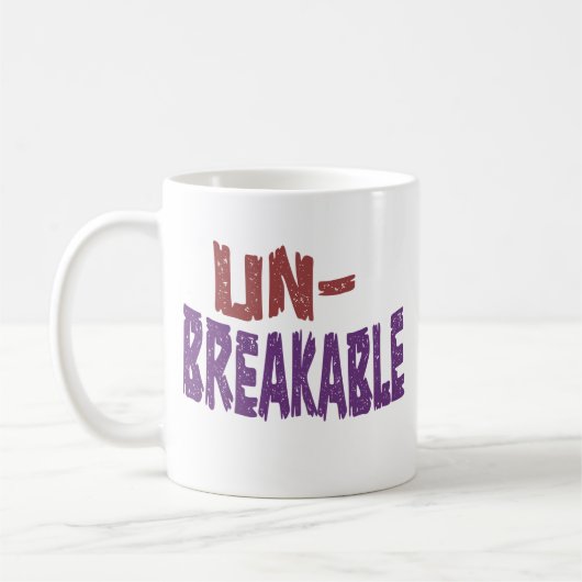 破壊不能はっきりしたで耐障害性のあるタイポグラフィ コーヒーマグカップ (左)