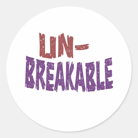 破壊不能はっきりしたで耐障害性のあるタイポグラフィ ラウンドシール (正面)