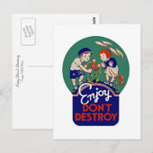 破壊楽しむしない ポストカード (正面/裏面)