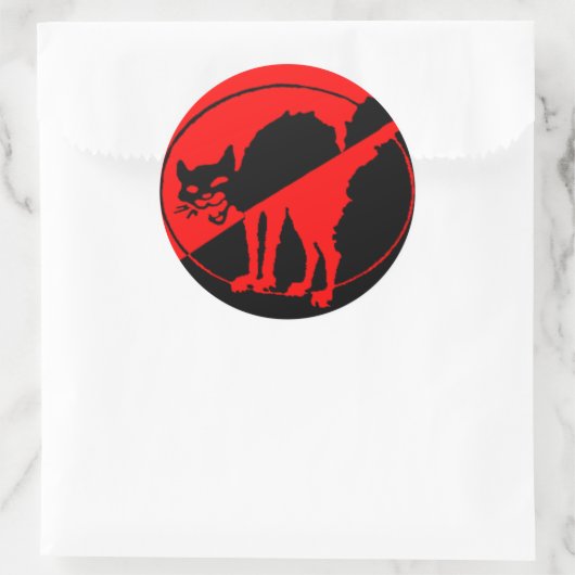 破壊活動のアナルコ社会主義ステッカー ラウンドシール (バッグ)