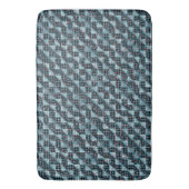 破壊的なモザイクにさらされた湾曲したチェス盤のマス目 バスマット (正面縦)