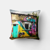 破壊美しいグラフィティカラフル放棄 クッション (正面)