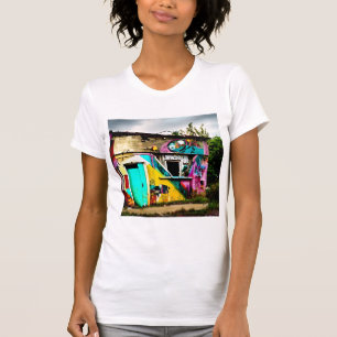 破壊美しいグラフィティカラフル放棄 Tシャツ