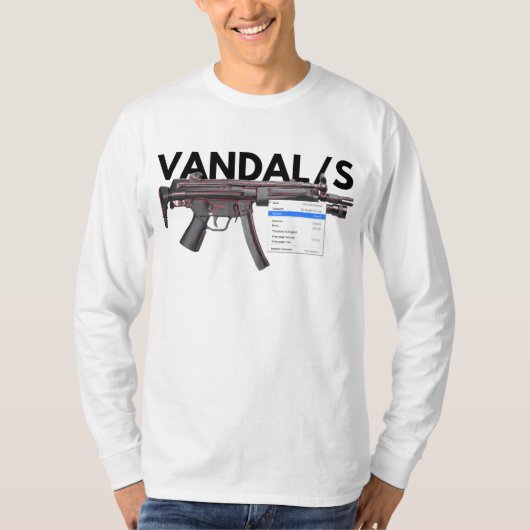 破壊者の社会MP5のリロード Tシャツ (正面)