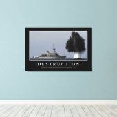 破壊：感動的引用文1 キャンバスプリント (インサイチュ (ウッドフロア))