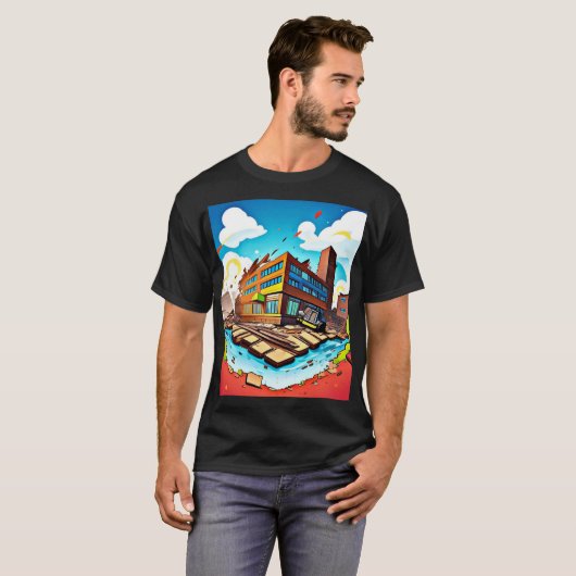 破壊 Tシャツ (正面フル)