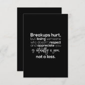 破局は痛いが、応答しない人を失う サンキューカード (正面/裏面)