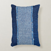 破損したデニムブルージーンズの布枠をbl上に アクセントクッション (正面(垂直))