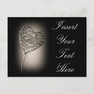 破損したハートはがき ポストカード