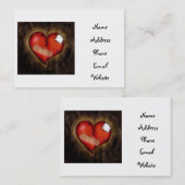 破損したハート/ハート名刺の修復 名刺 (正面/裏面)