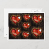 破損したハート/修復ハートポストカード ポストカード (正面/裏面)