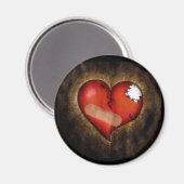 破損したハート/補修ハート磁石 マグネット (正面/裏面)