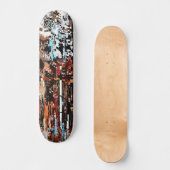 破損したピクセルの抽象芸術アートスケートボードデッキ スケートボード (正面)