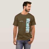 破損したメモリ テクノロジー タイポグラフィ デザイン Tシャツ (正面フル)