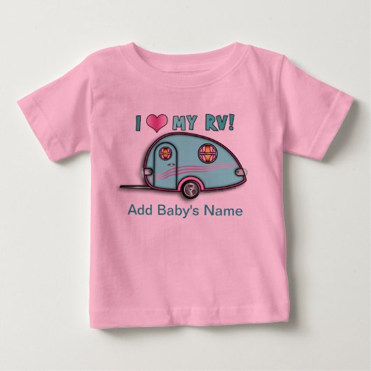 破損の低下RVのトレーラーのベビーのTシャツ ベビーTシャツ (正面)