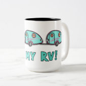 破損の低下RVのトレーラーのマグ ツートーンマグカップ (正面右)
