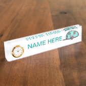 破損の低下RV旅行トレーラーの名札 デスクネームプレート (側面)