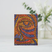 破損の抽象美術の郵便はがき ポストカード (スタンド正面)