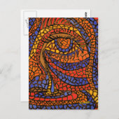 破損の抽象美術の郵便はがき ポストカード (正面/裏面)