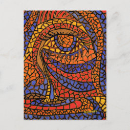 破損の抽象美術の郵便はがき ポストカード